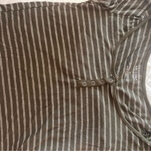 Arizona Jean Company Olive Striped Henley
